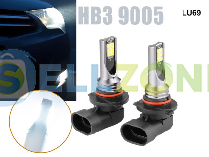 HB3 9005 Φώτα LED 12V/24V Λαμπτήρες αυτοκινήτου 6500K 12000LM Τσιπ COB - LU69